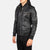 Black Hooded Leather Bomber Jacket