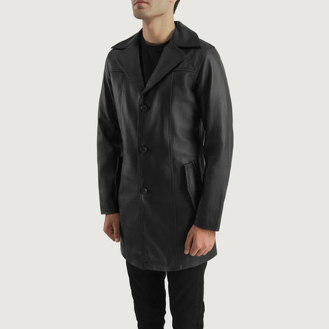 Black Leather Coat & Air Rolf Bomber