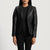 Black Leather Blazer Jacket