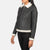 Black & White Leather Bomber Jacket with Gradient Finish