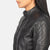 Black Leather Bomber Jacket